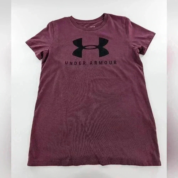 Women's Under Armor Size Small Classic Tee Big Logo Front - Picture 1 of 8